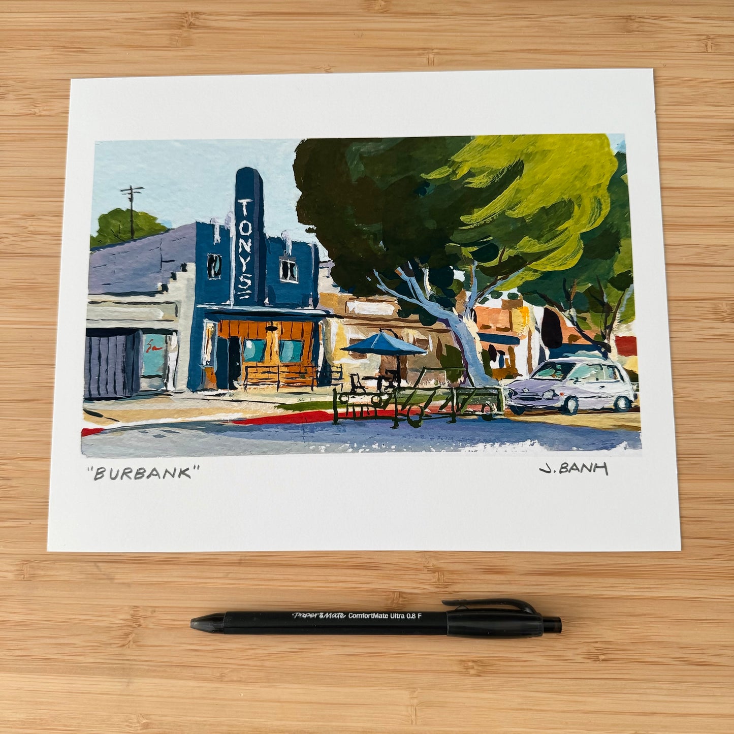 Tony’s Darts Away - ART PRINT - Burbank Landmark - CA