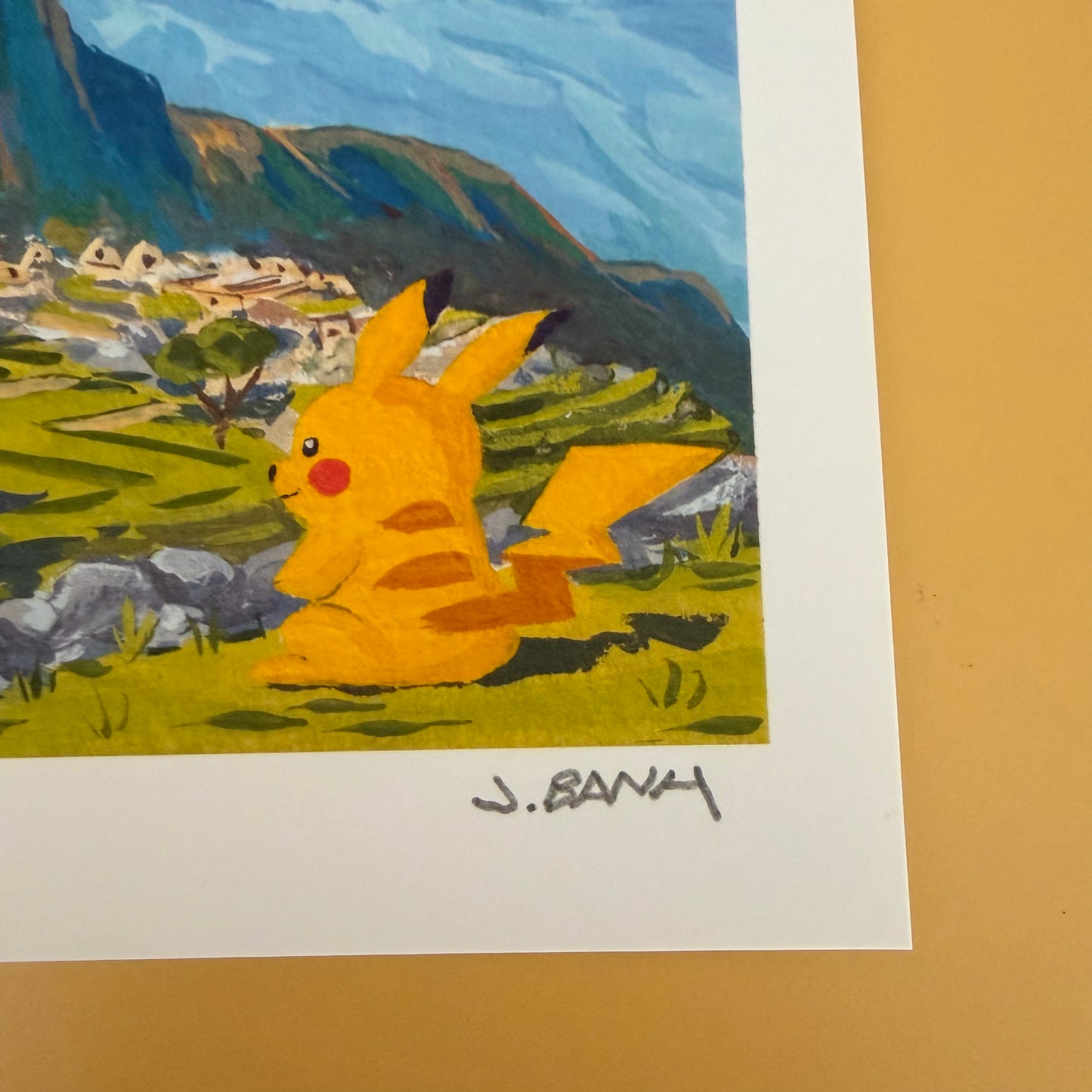 Machu Picchu with Pikachu - Fan Art Mashup -Machu Pic-A-Chu - 5 x 7