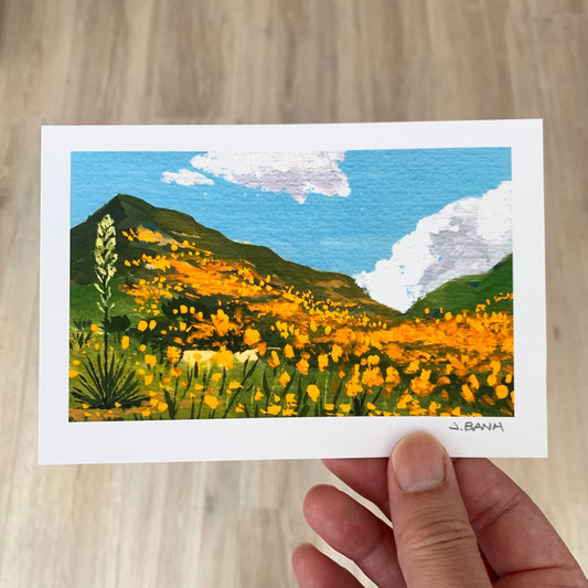 a print of california poppies