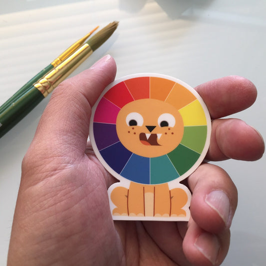 cute rainbow lion sticker