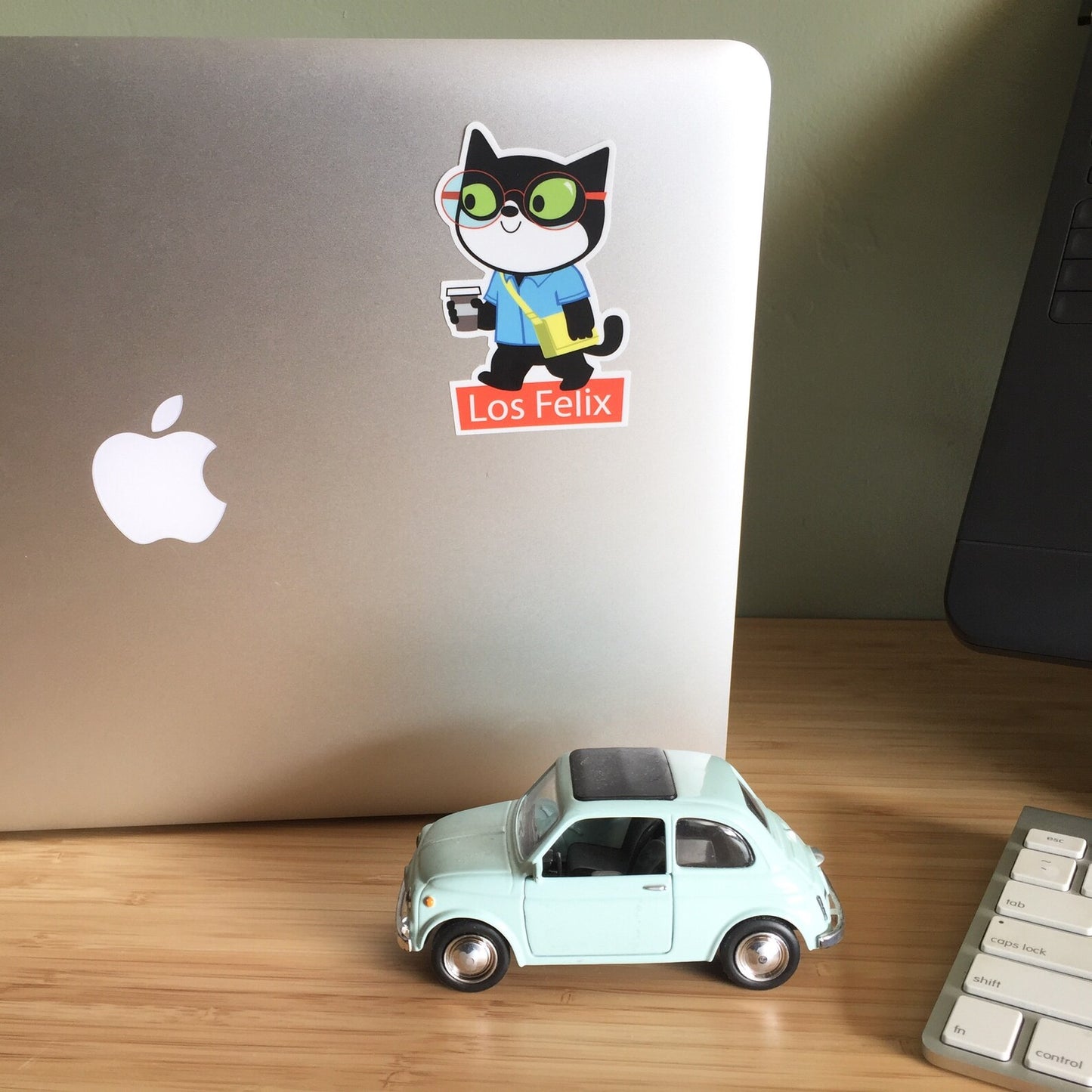 Los Felix, Los Feliz - Hipster cat coffee - LA - STICKERS FOR LAPTOP