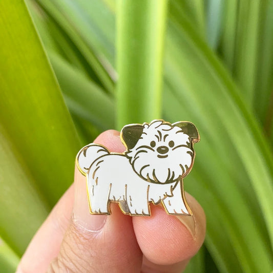 cute shih tzu dog pin