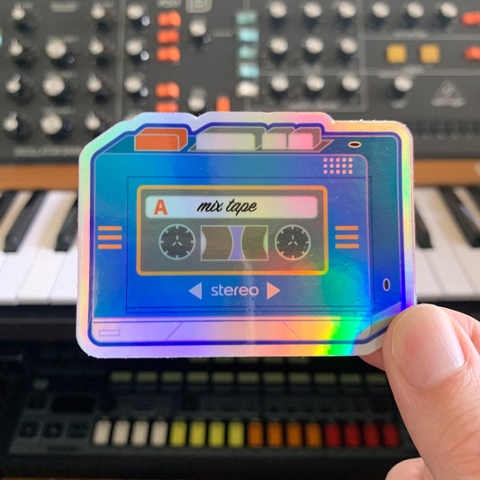 sticker of a cassette player
