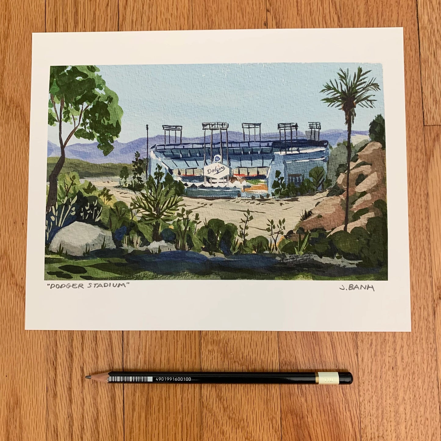 ART PRINT OF DODGER STADIUM