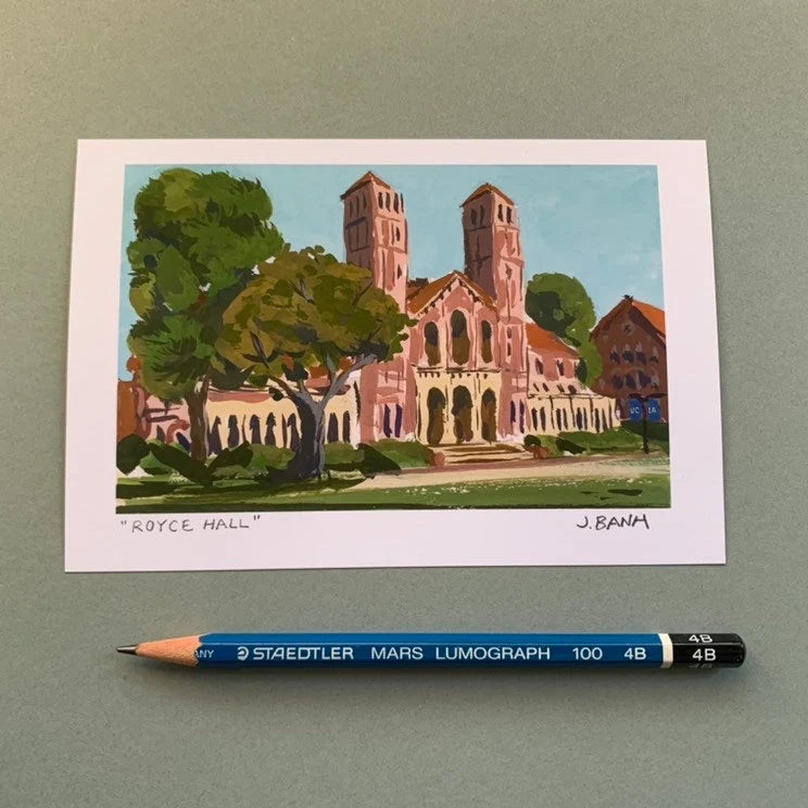 art print of royce hall at ucla