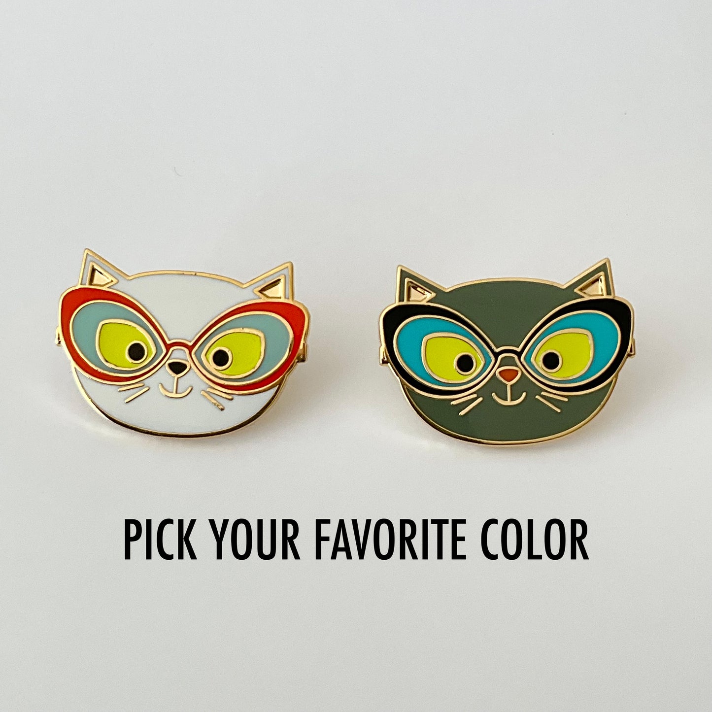 two color choices of a white cat or dark grey car