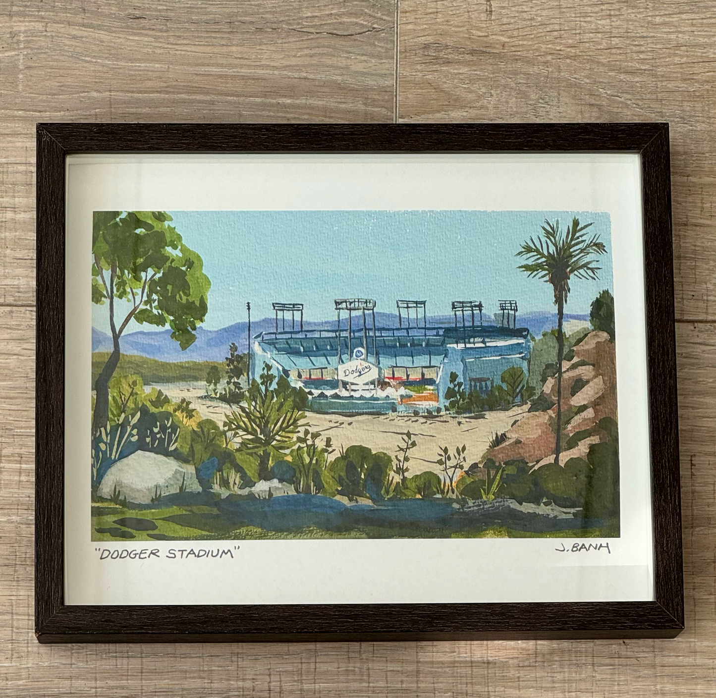 Dodger Stadium - Los Angeles Landmark - ART PRINT - CALIFORNIA -  BASEBALL FAN