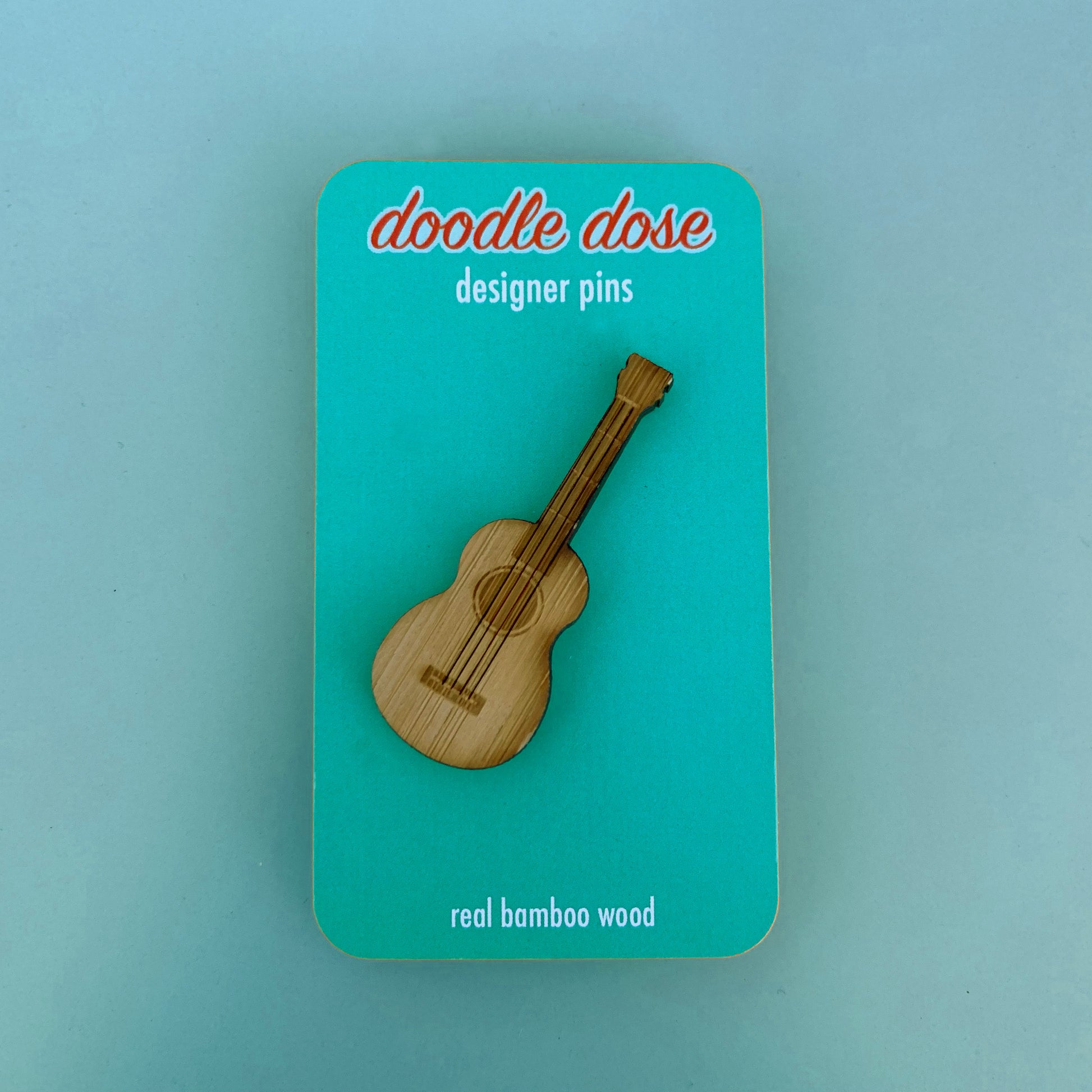 ukelele pin made of bamboo wood