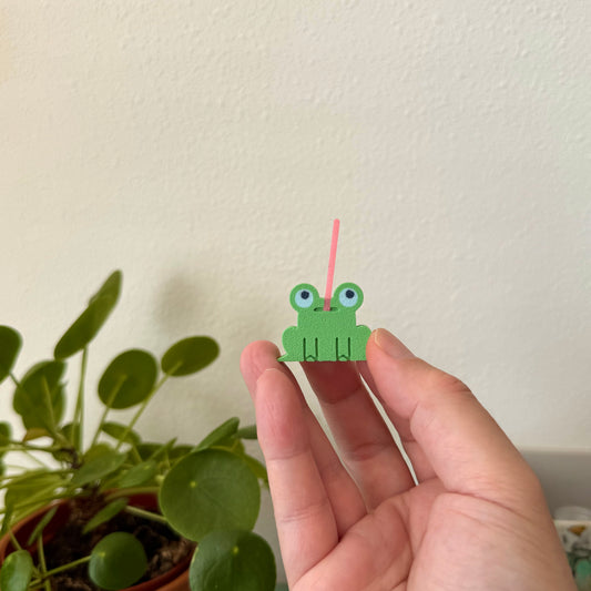 Franklin the Frog Figure - Designer Toy by doodle dose