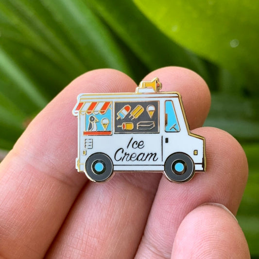 Ice Cream Truck - HARD ENAMEL PIN - Food Trucks - Dessert - Scoops Ahoy