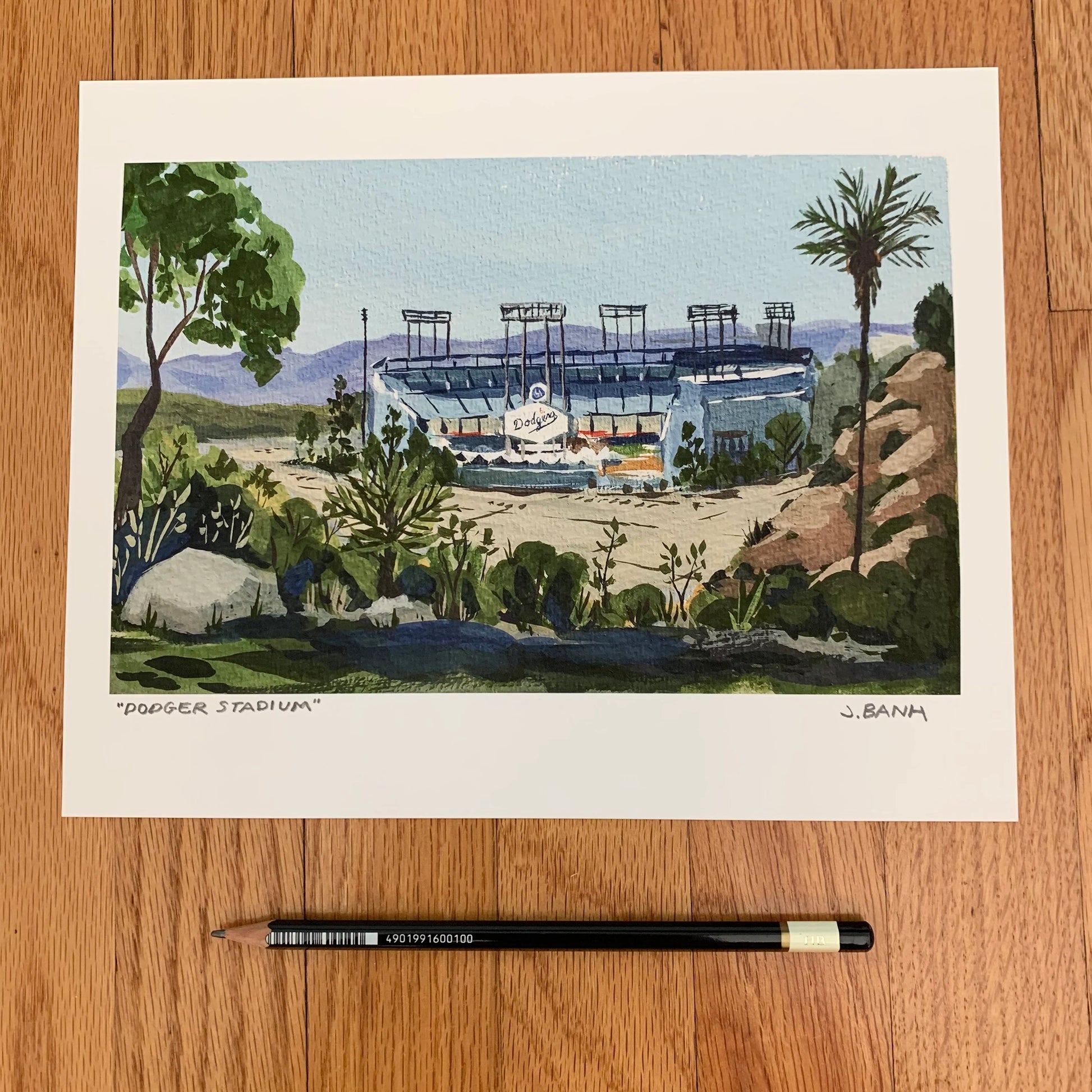 ART PRINT OF DODGER STADIUM